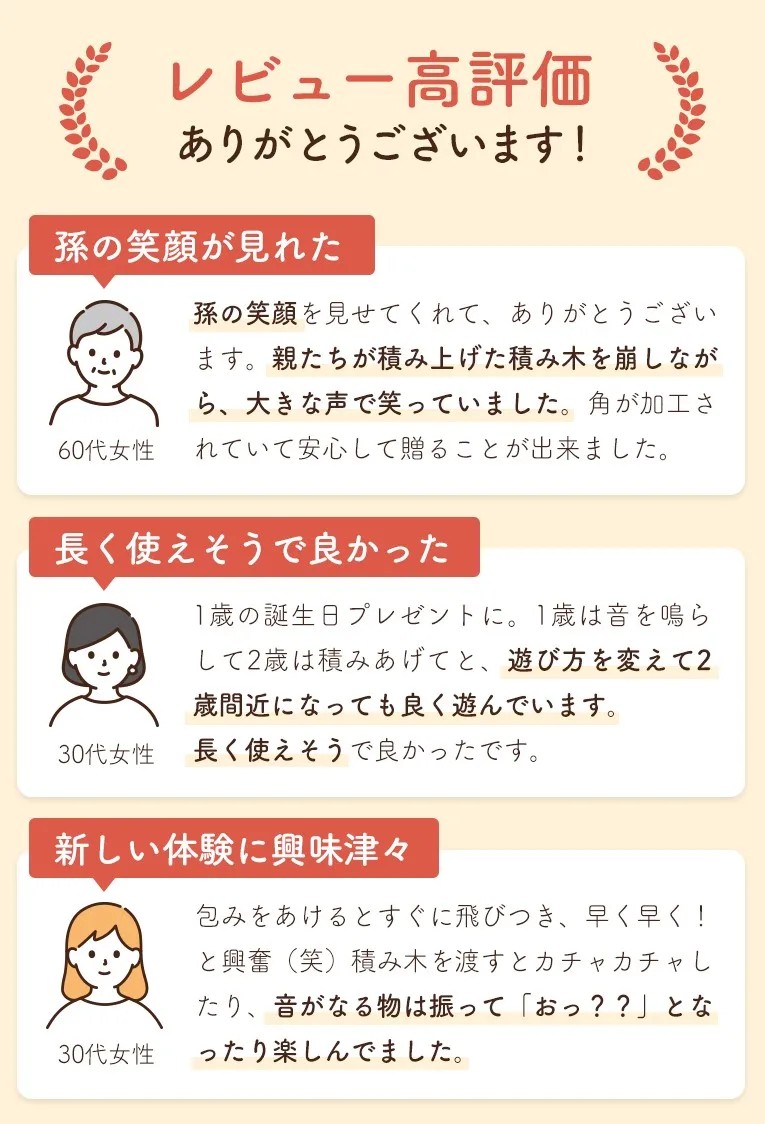 累計販売数33000個突破の赤ちゃんにぴったりの音の鳴る積み木