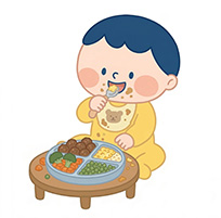 食べる量が増えるイラスト