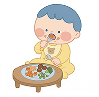 プーン・フォークの練習イラスト