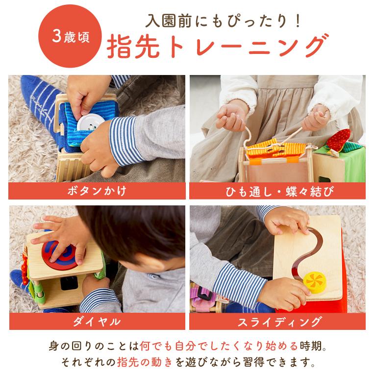 指先知育の木のおもちゃならトレーニングキューブ｜2歳プレゼント