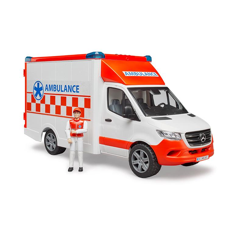 ブルーダー MB 救急車 フィギュア付き＜3歳＞Bruder ブルーダー