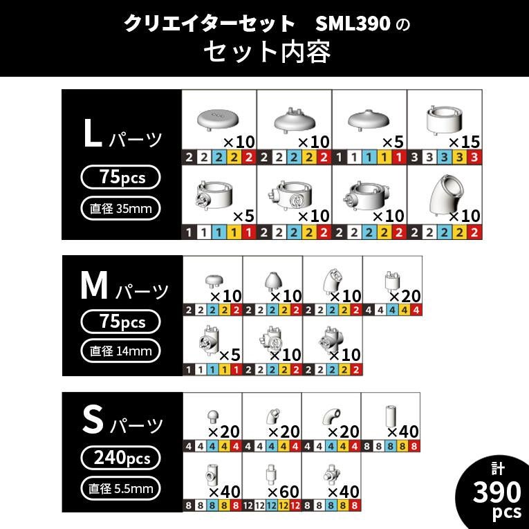 チューブロック クリエイターセット SML390＜ 3歳4歳5歳 ＞Tublock（チューブロック）