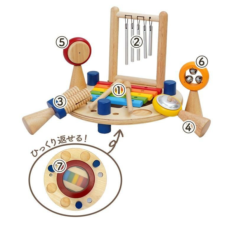 音の鳴る木のおもちゃならメロディーゴーラウンド｜通販・1歳