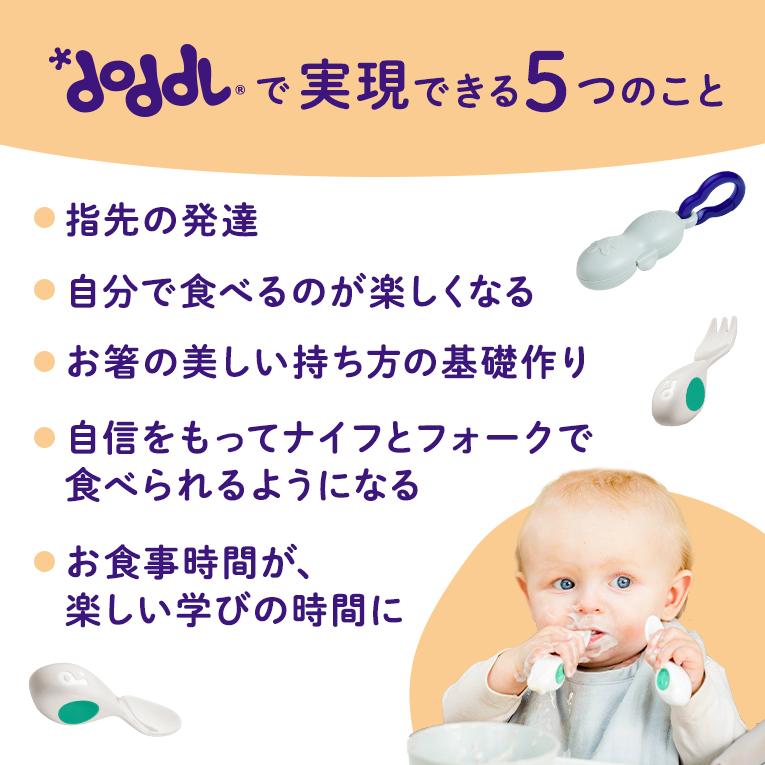 ベビースプーン・フォーク＆ケースセット＜6ヶ月 1歳 離乳食＞doddl （ドードル）