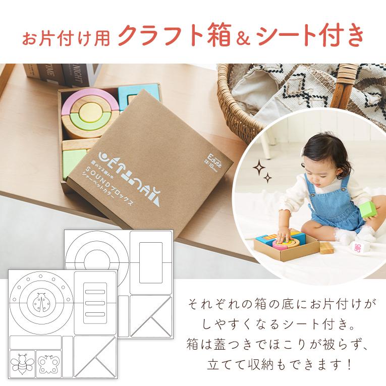 【名入れパーツもう一つプレゼント】 SOUNDブロックスLarge （シャーベット） ＜ 10ヶ月 1歳 2歳＞ Edute(エデュテ）